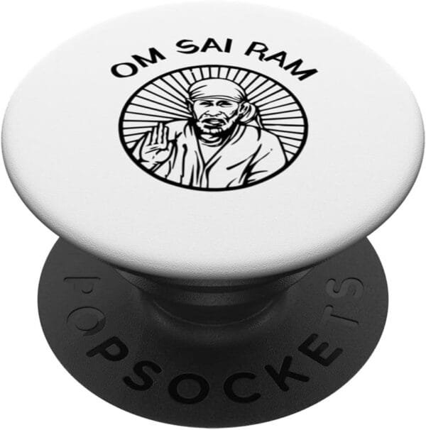 Sai Baba of Shirdi Blessing God Hindu Temple Puja Om Sai Ram PopSocket (France)
