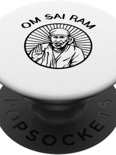 Sai Baba of Shirdi Blessing God Hindu Temple Puja Om Sai Ram PopSocket (Italy)