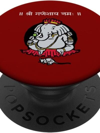 Ganapati, Ganesh, Shree Ganeshaya Namaha Sanskrit Puja PopSocket (USA)