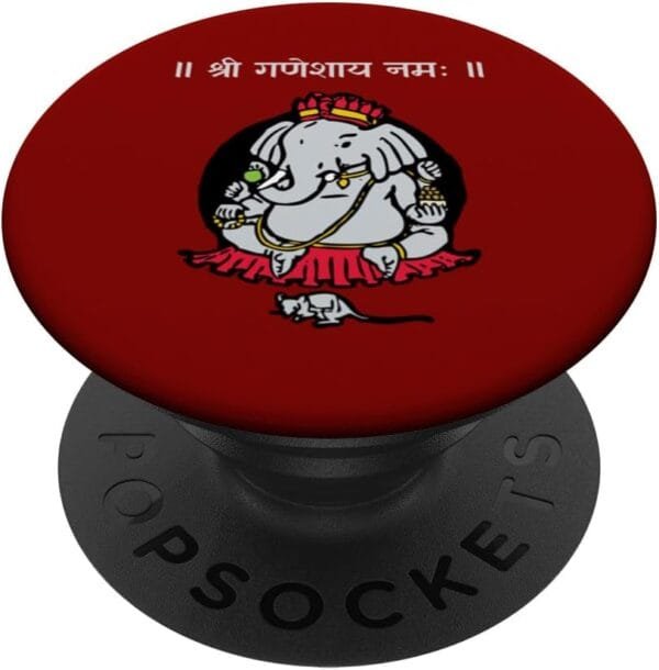 Ganapati, Ganesh, Shree Ganeshaya Namaha Sanskrit Puja PopSocket (Germany)