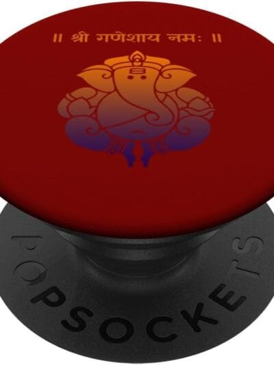 Ganapati, Ganesh, Shree Ganeshaya Namaha Sanskrit Puja PopSocket (Italy)