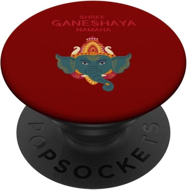 Ganapati, Ganesh, Shree Ganeshaya Namaha Ganeshotsav Puja PopSocket (UK)