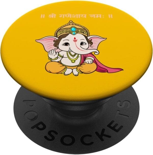 Ganapati, Ganesh, Shree Ganeshaya Namaha Sanskrit Puja PopSocket (Spain)
