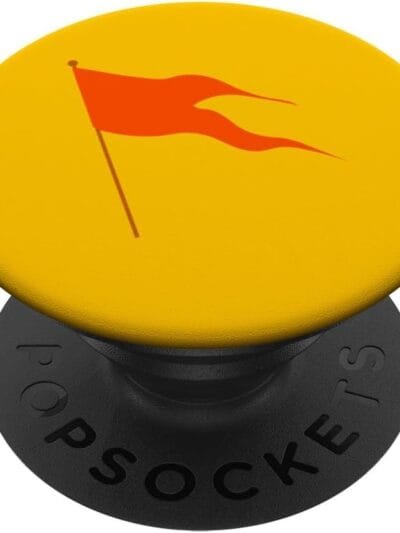 Hinduism Saffron Orange Flag, Sacred Pooja Hindu Temple PopSocket (Spain)