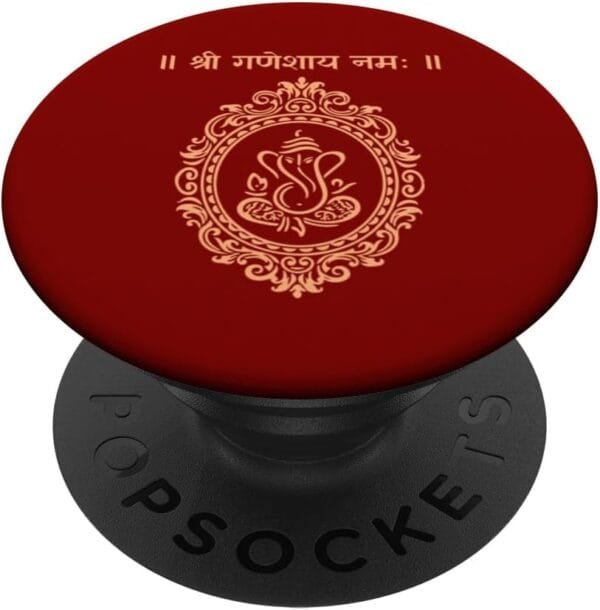 Ganapati, Ganesh, Shree Ganeshaya Namaha Sanskrit Puja PopSocket (Italy)