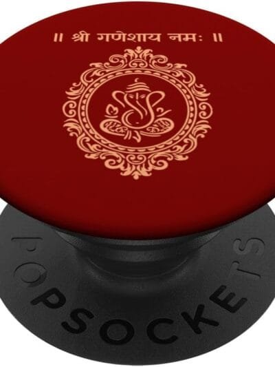 Ganapati, Ganesh, Shree Ganeshaya Namaha Sanskrit Puja PopSocket (France)