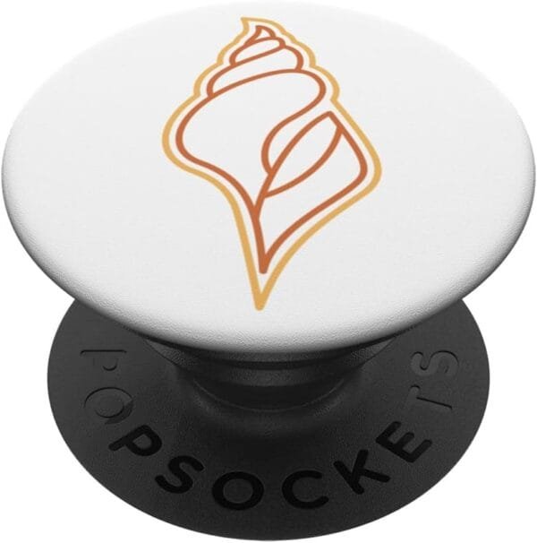 Hindu God Pooja Shankh, Conch Line Drawing PopSocket (Germany)