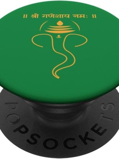 Ganapati, Ganesh, Shree Ganeshaya Namaha Sanskrit Puja PopSocket (USA)