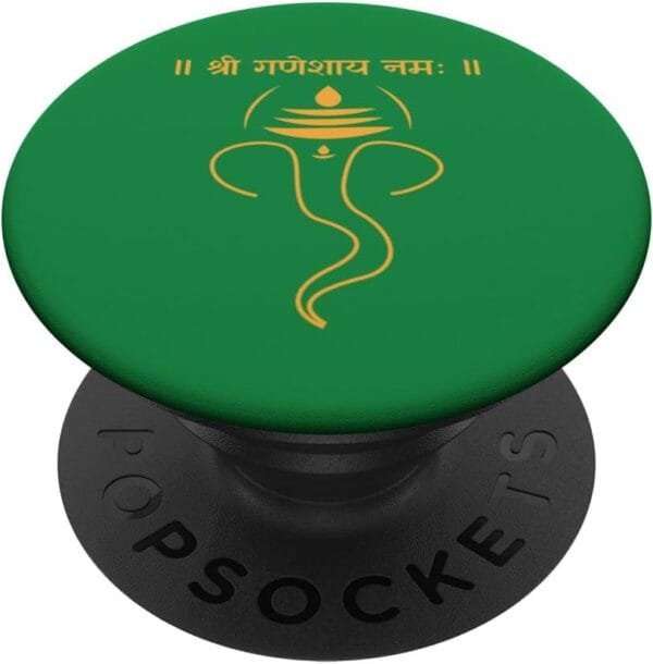 Ganapati, Ganesh, Shree Ganeshaya Namaha Sanskrit Puja PopSocket (USA)