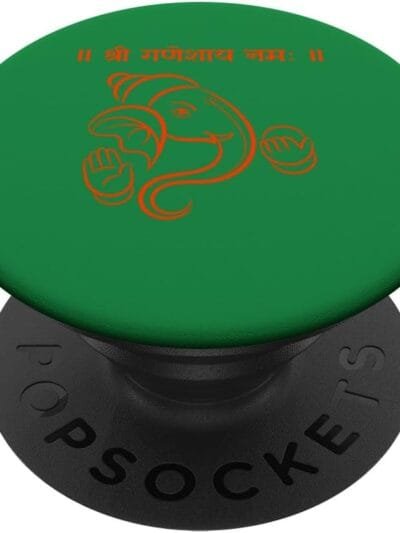 Ganapati, Ganesh, Shree Ganeshaya Namaha Sanskrit Puja PopSocket (Spain)