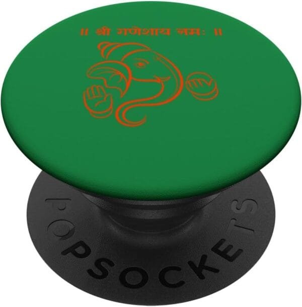 Ganapati, Ganesh, Shree Ganeshaya Namaha Sanskrit Puja PopSocket (Spain)