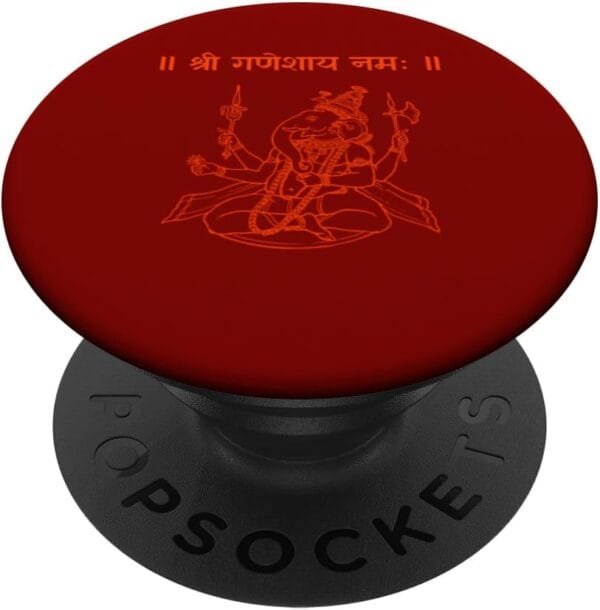 Ganapati, Ganesh, Shree Ganeshaya Namaha Sanskrit Puja PopSocket (Italy)