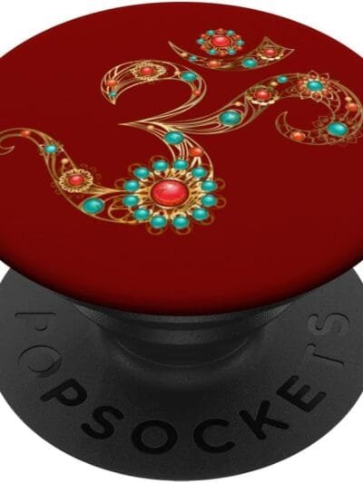 Hinduism Om, Sacred Pooja Hindu Temple PopSocket (Germany)