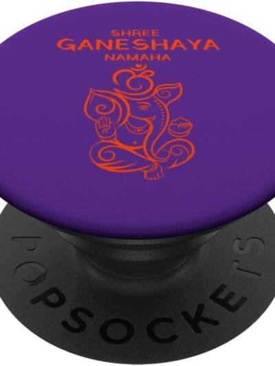 Ganapati, Ganesh, Shree Ganeshaya Namaha Om Ganeshotsav Puja PopSocket (Italy)