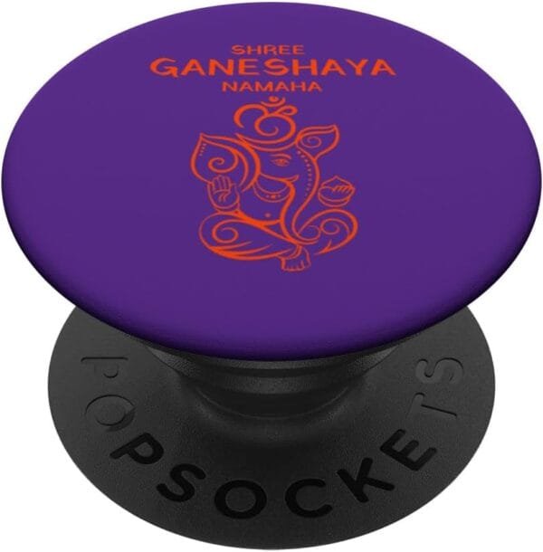 Ganapati, Ganesh, Shree Ganeshaya Namaha Om Ganeshotsav Puja PopSocket (Italy)