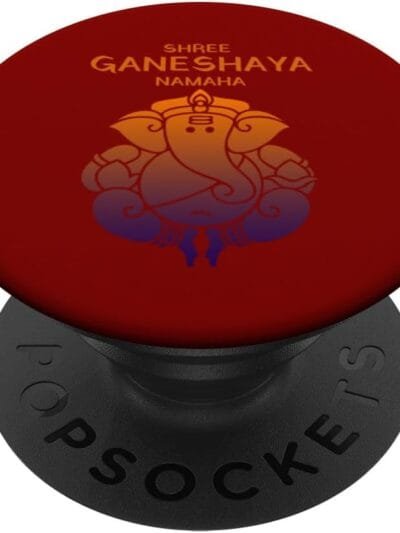 Ganapati, Ganesh, Shree Ganeshaya Namaha Ganeshotsav Puja PopSocket (UK)
