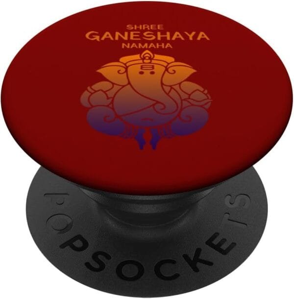 Ganapati, Ganesh, Shree Ganeshaya Namaha Ganeshotsav Puja PopSocket (UK)