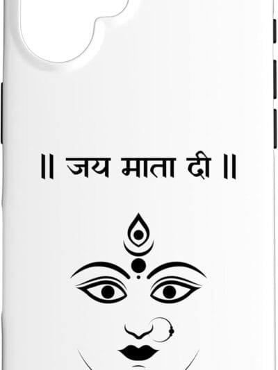 Durga Mata, Navratri Indian Goddess Jai Mata Di Hindi Pooja iPhone Cases (Spain)