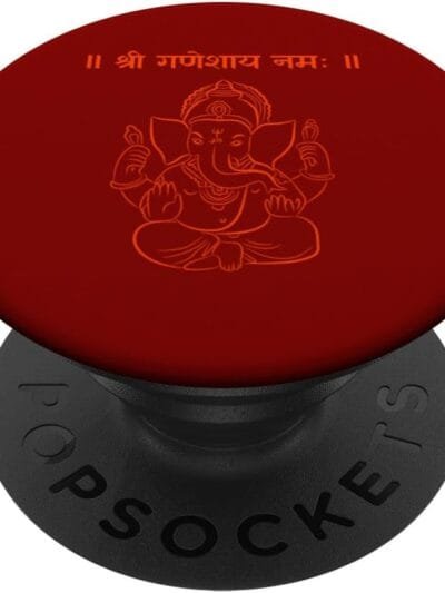 Ganapati, Ganesh, Shree Ganeshaya Namaha Sanskrit Puja PopSocket (Germany)