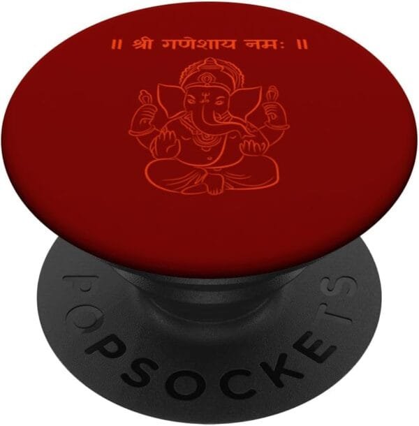 Ganapati, Ganesh, Shree Ganeshaya Namaha Sanskrit Puja PopSocket (USA)