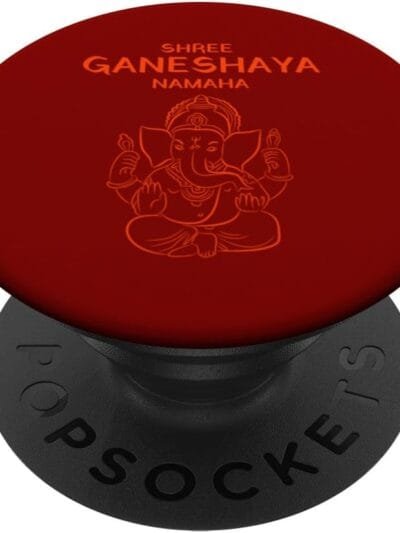 Ganapati, Ganesh, Shree Ganeshaya Namaha Ganeshotsav Puja PopSocket (UK)