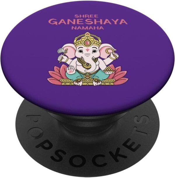 Ganapati, Ganesh, Shree Ganeshaya Namaha Ganeshotsav Puja PopSocket (UK)