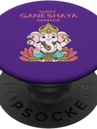 Ganapati, Ganesh, Shree Ganeshaya Namaha Ganeshotsav Puja PopSocket (USA)