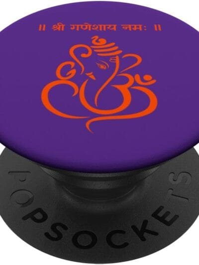 Ganapati, Ganesh, Shree Ganeshaya Namaha Sanskrit Puja PopSocket (UK)