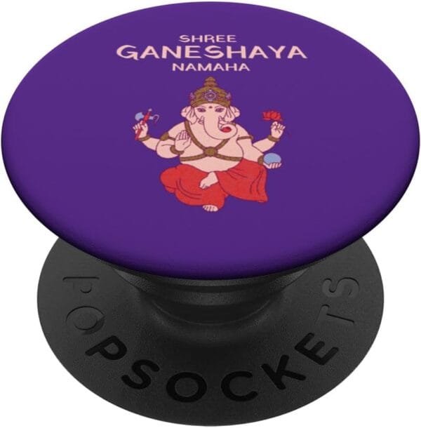 Ganapati, Ganesh, Shree Ganeshaya Namaha Ganeshotsav Puja PopSocket (UK)