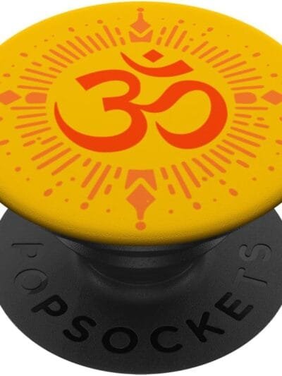 Hinduism Om, Sacred Pooja Hindu Temple PopSocket (USA)