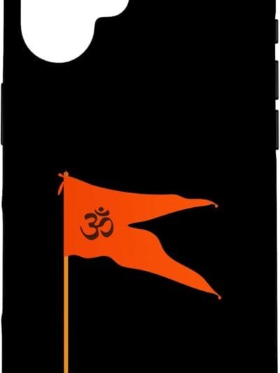 Hinduism Om Saffron Orange Flag, Sacred Pooja Hindu Temple iPhone Cases (Spain)