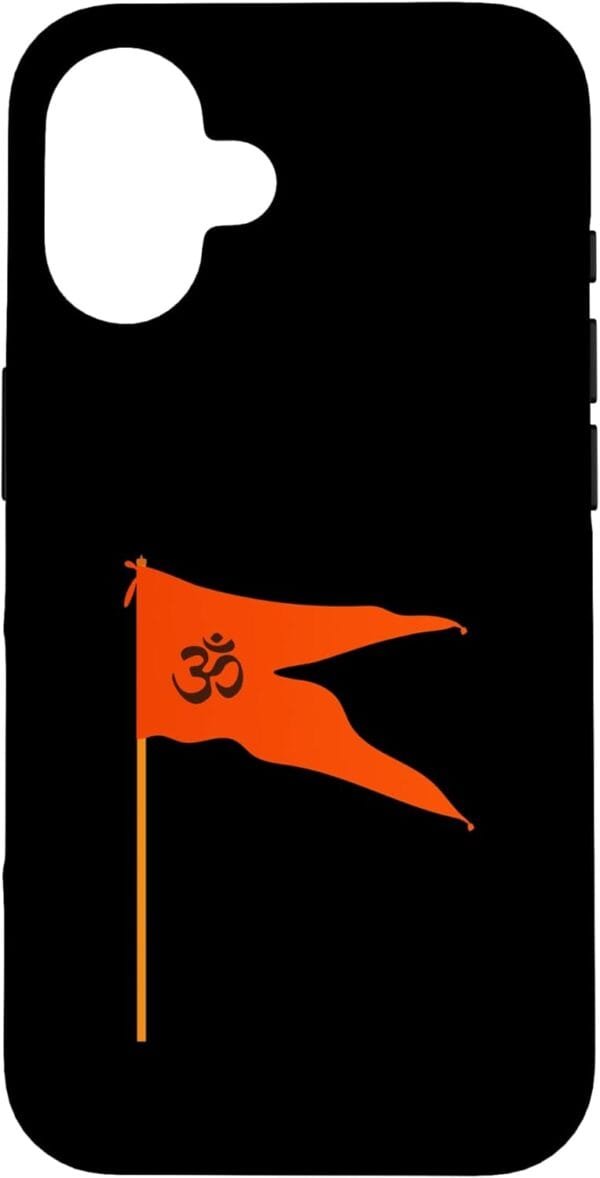 Hinduism Om Saffron Orange Flag, Sacred Pooja Hindu Temple iPhone Cases (Japan)