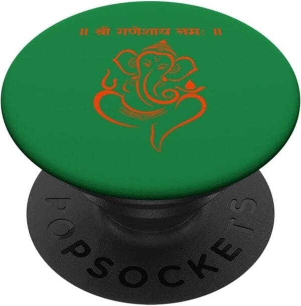 Ganapati, Ganesh, Shree Ganeshaya Namaha Sanskrit Om Puja PopSocket (France)