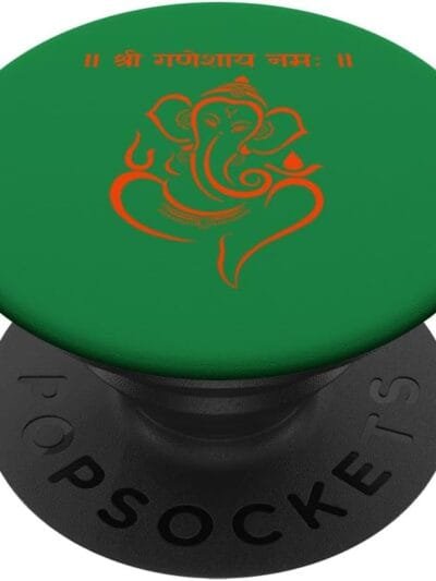 Ganapati, Ganesh, Shree Ganeshaya Namaha Sanskrit Om Puja PopSocket (Germany)