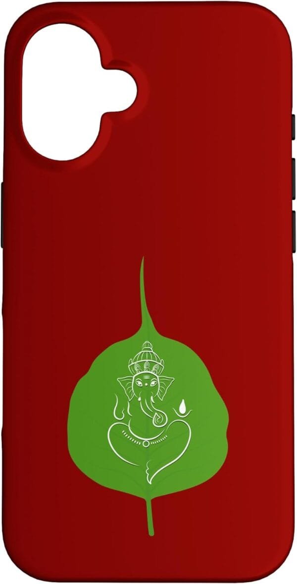 Ganapati, Ganesh, on Leaf Ganeshotsav Puja iPhone Cases (Japan)