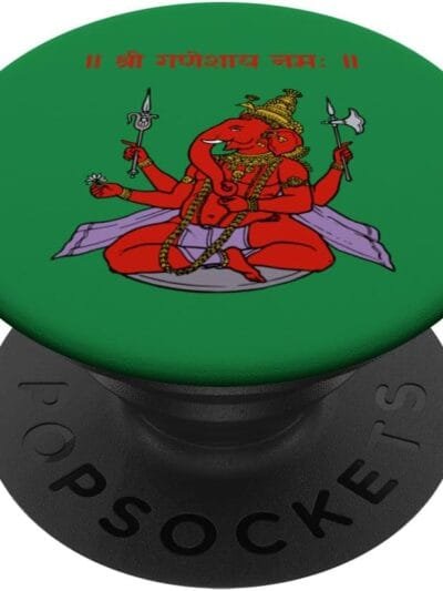 Ganapati, Ganesh, Shree Ganeshaya Namaha Sanskrit Puja PopSocket (Italy)