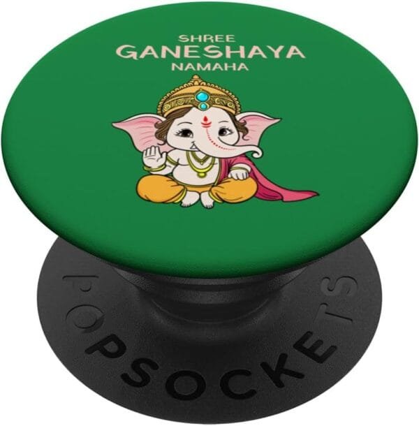 Ganapati, Ganesh, Shree Ganeshaya Namaha Ganeshotsav Puja PopSocket (UK)