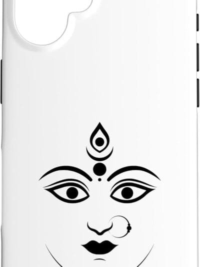 Durga Mata, Navratri Indian Goddess Face Pooja iPhone Cases (USA)
