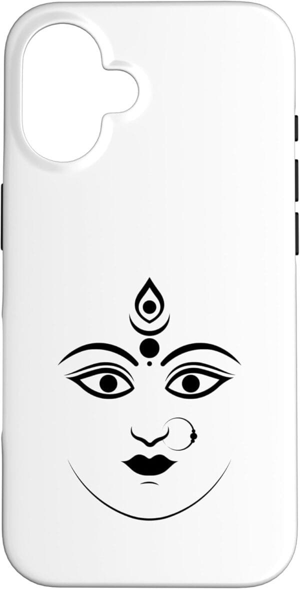Durga Mata, Navratri Indian Goddess Face Pooja iPhone Cases (Spain)