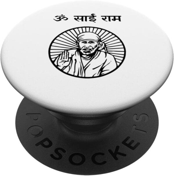 Sai Baba of Shirdi Blessing God Temple Puja Om Sai Ram Hindi PopSocket (Italy)