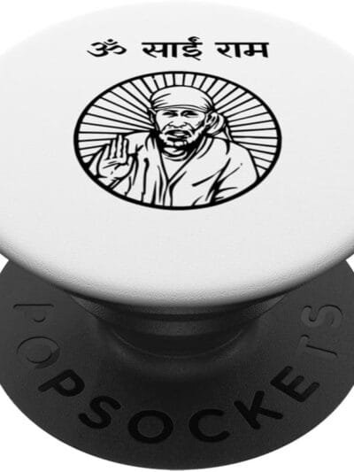 Sai Baba of Shirdi Blessing God Temple Puja Om Sai Ram Hindi PopSocket (Germany)