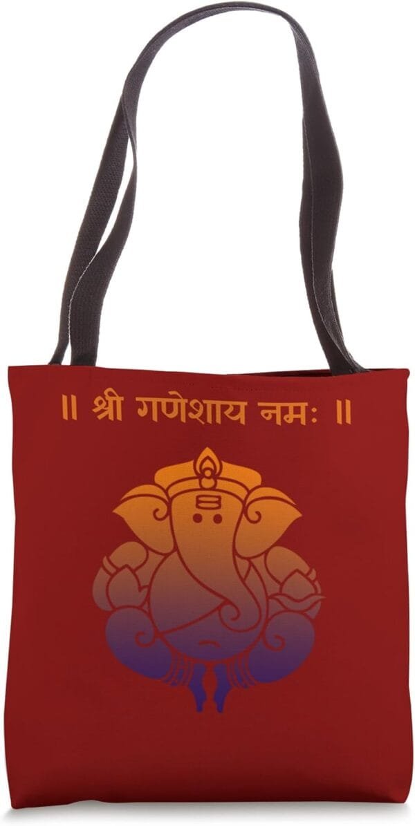 Ganapati, Ganesh, Shree Ganeshaya Namaha Sanskrit Puja Tote Bag (USA)