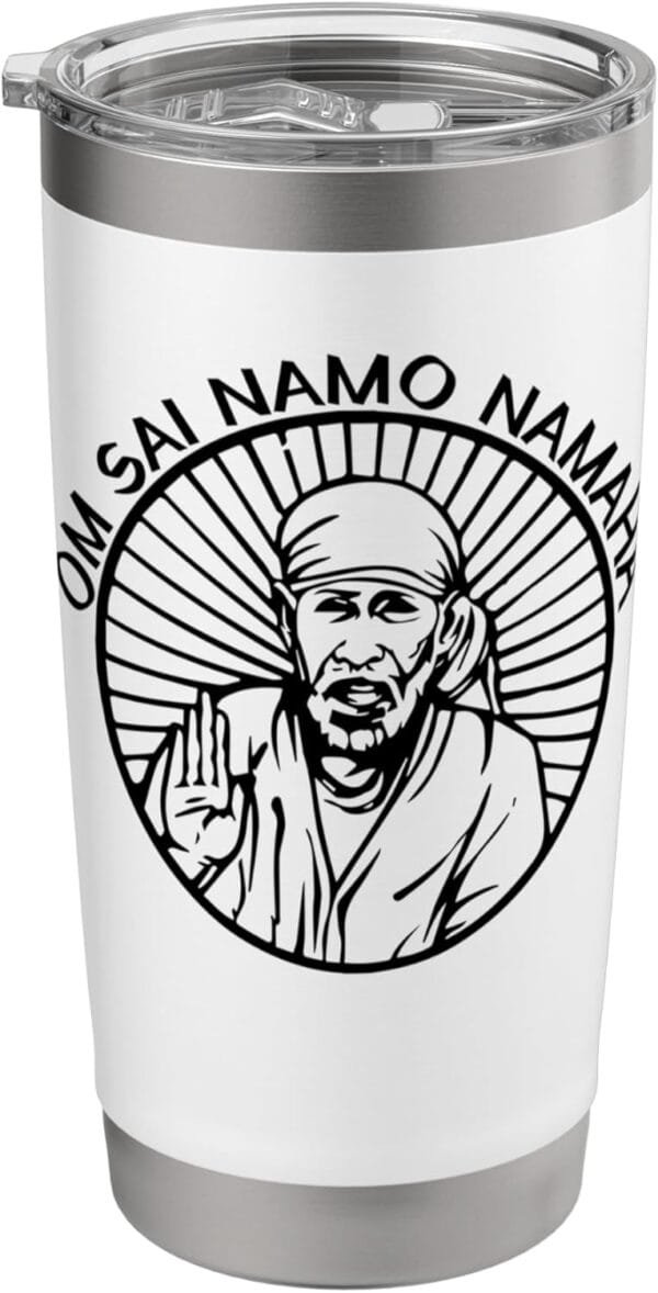 Sai Baba of Shirdi Blessing God Hindu Puja Om Sai Namo Namah TUMBLER (USA)