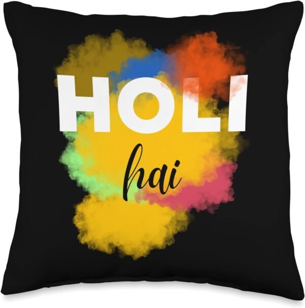 Holi Hai Throw Pillow (USA)