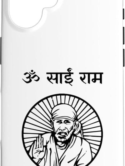 Sai Baba of Shirdi Blessing God Temple Puja Om Sai Ram Hindi iPhone Cases (USA)