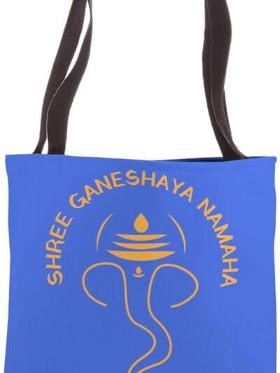 Ganapati, Ganesh, Shree Ganeshaya Namaha Ganeshotsav Puja Tote Bag (USA)