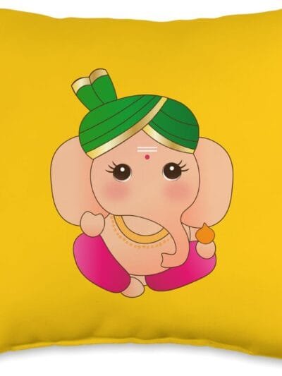 Ganapati, Ganesh, Baby Ganesha Ganeshotsav Puja Throw Pillow (USA)