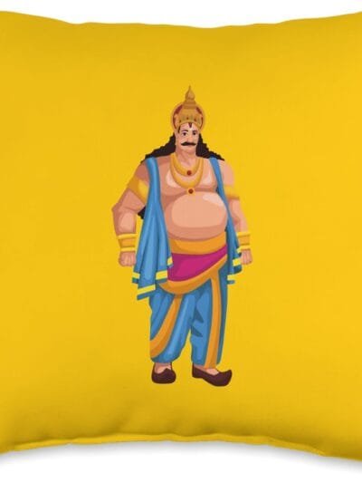 King Mahabali Onam Festival Hindu God Temple Pooja Throw Pillow (USA)
