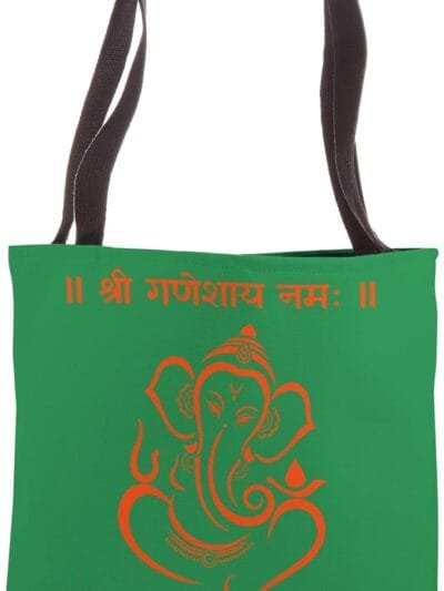 Ganapati, Ganesh, Shree Ganeshaya Namaha Sanskrit Om Puja Tote Bag (USA)