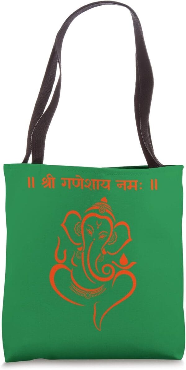Ganapati, Ganesh, Shree Ganeshaya Namaha Sanskrit Om Puja Tote Bag (USA)